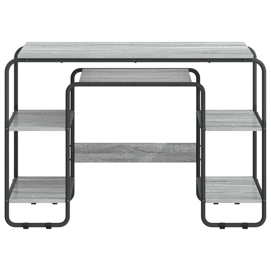 Bureau met opbergruimte Grijs Sonoma 113.5 x 52 x 75.5 cm