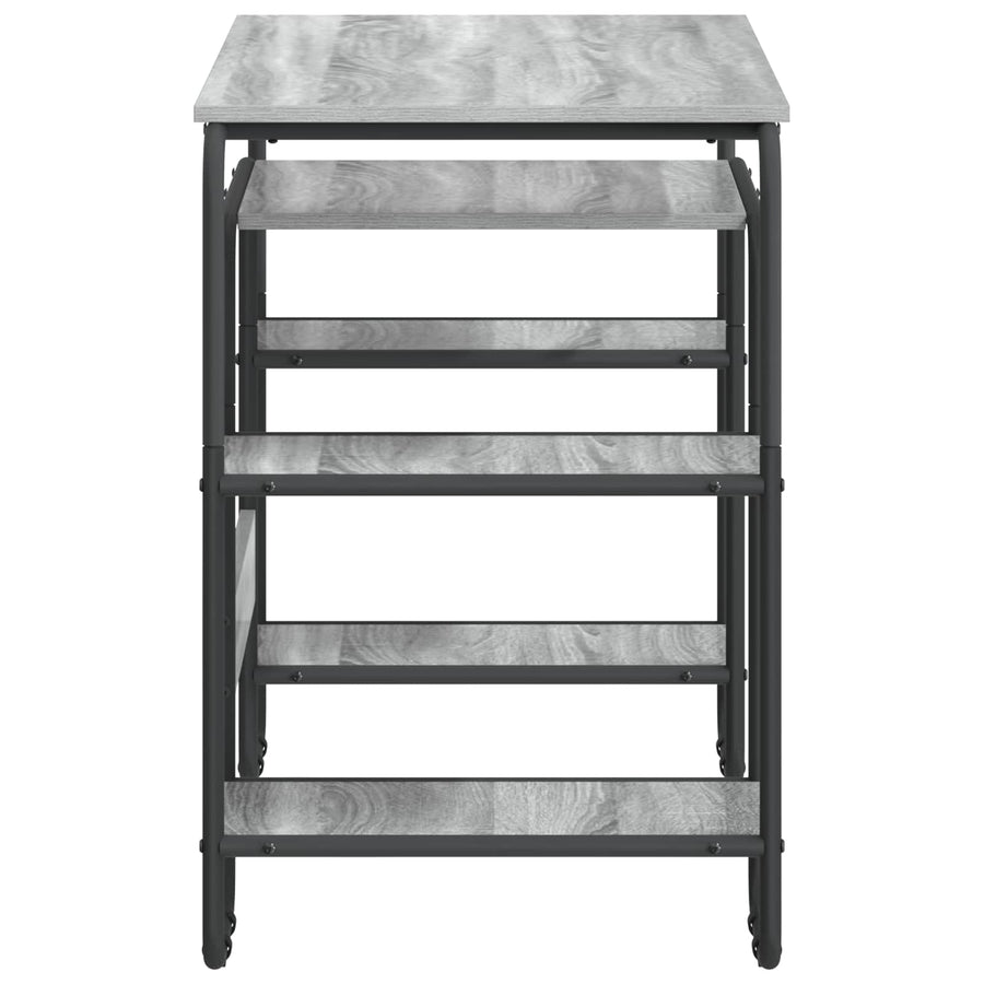 Bureau met opbergruimte Grijs Sonoma 113.5 x 52 x 75.5 cm