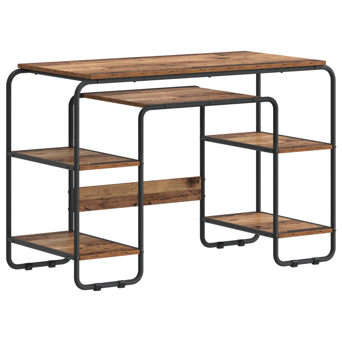 Bureau met opbergruimte Oud hout 113.5 x 52 x 75.5 cm