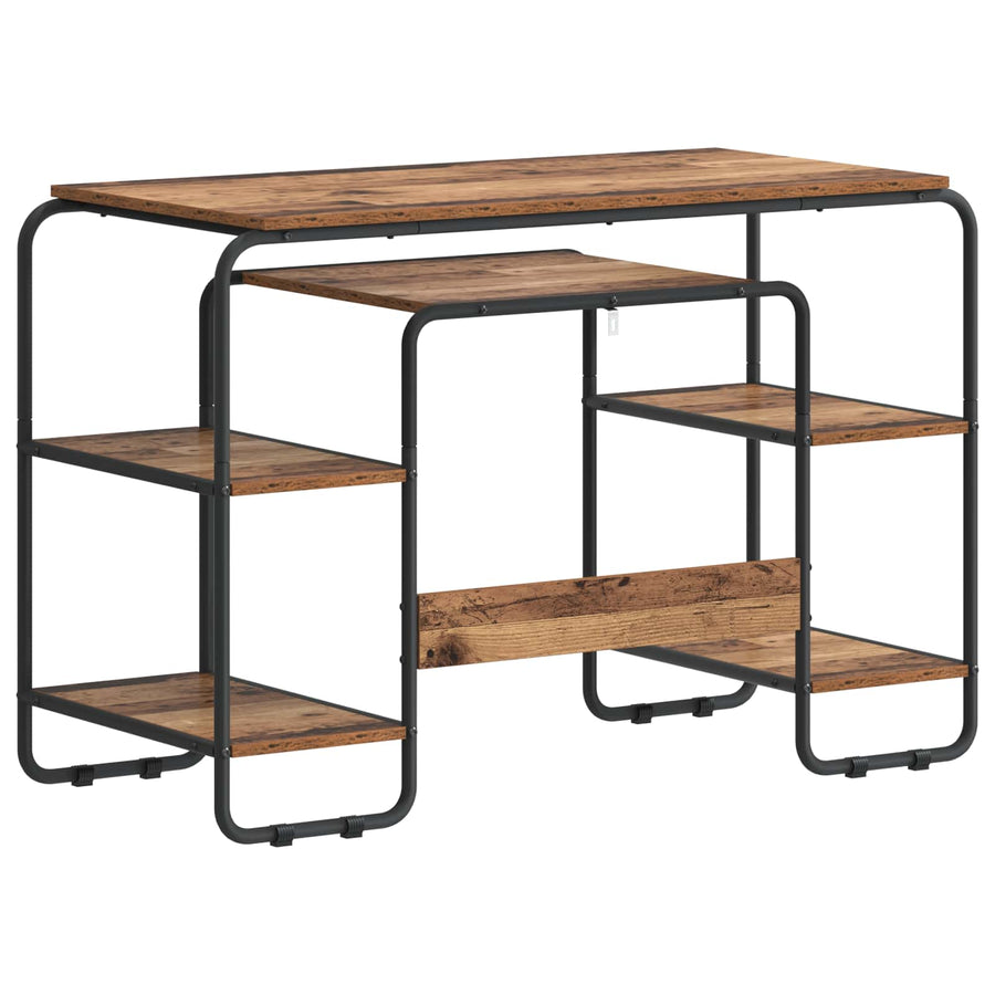 Bureau met opbergruimte Oud hout 113.5 x 52 x 75.5 cm