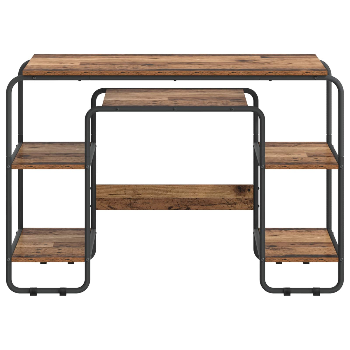 Bureau met opbergruimte Oud hout 113.5 x 52 x 75.5 cm