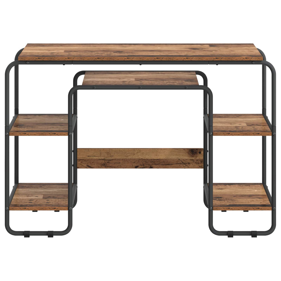 Bureau met opbergruimte Oud hout 113.5 x 52 x 75.5 cm