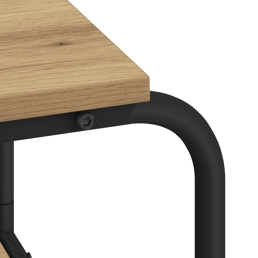Bureau met opbergruimte Artisanaal eiken 113.5 x 52 x 75.5 cm
