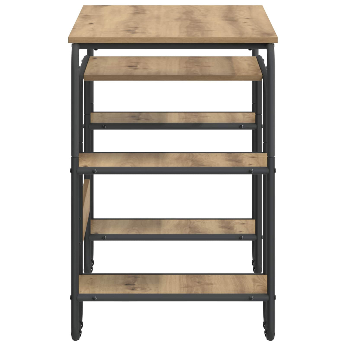 Bureau met opbergruimte Artisanaal eiken 113.5 x 52 x 75.5 cm