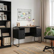 Bureau zwart eiken 120x50.5x75.5 cm