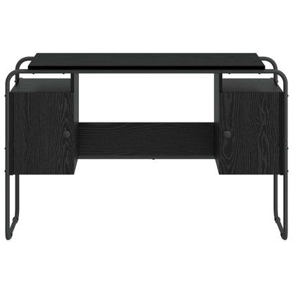 Bureau met opbergruimte Zwart eiken 120 x 50.5 x 75.5 cm