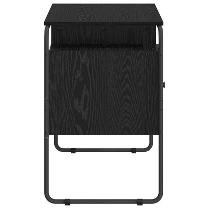 Bureau met opbergruimte Zwart eiken 120 x 50.5 x 75.5 cm