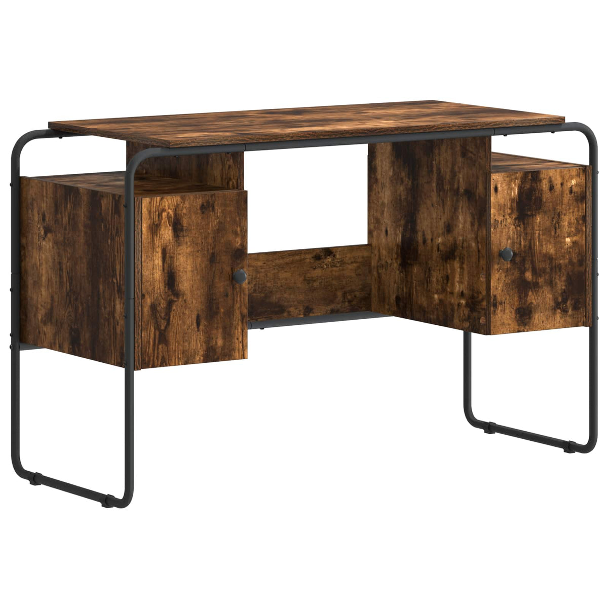 Bureau met opbergruimte Gerookt eiken 120 x 50.5 x 75.5 cm