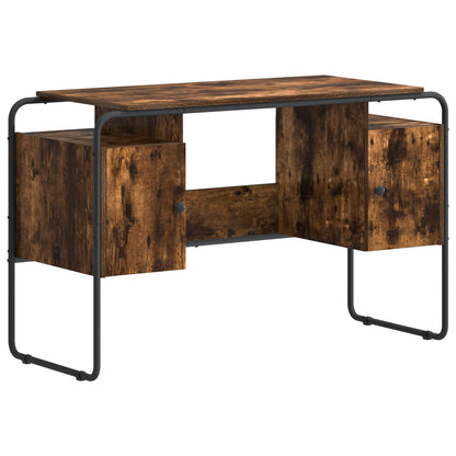 Bureau met opbergruimte Gerookt eiken 120 x 50.5 x 75.5 cm