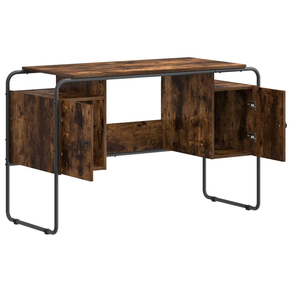Bureau met opbergruimte Gerookt eiken 120 x 50.5 x 75.5 cm