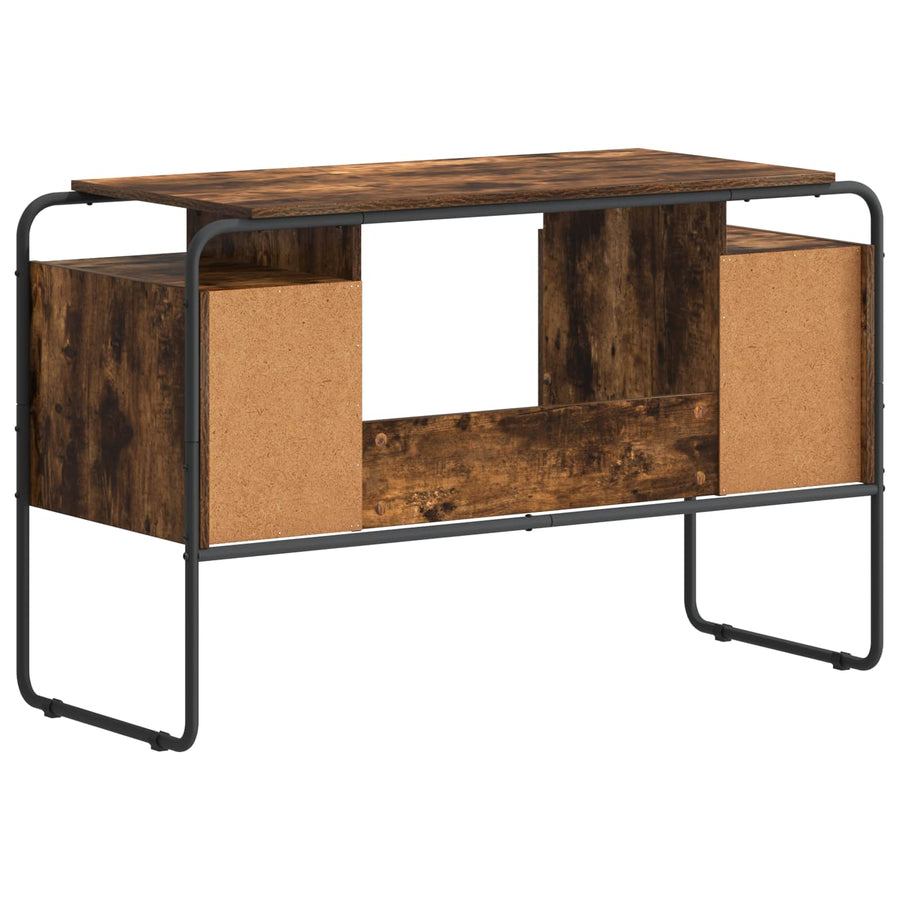 Bureau met opbergruimte Gerookt eiken 120 x 50.5 x 75.5 cm