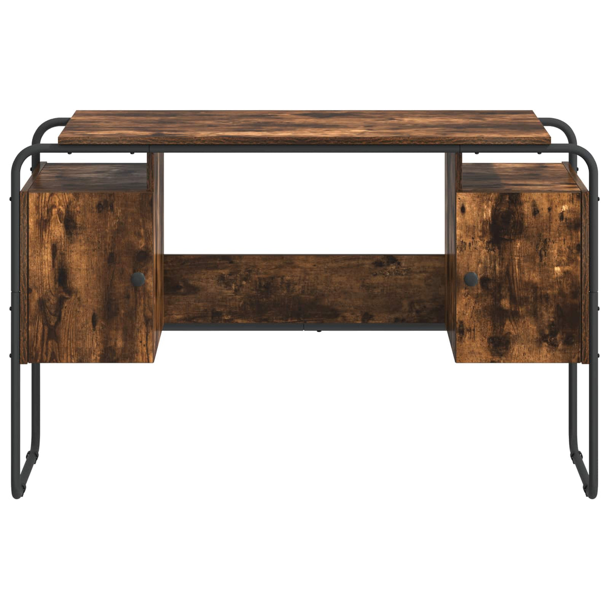 Bureau met opbergruimte Gerookt eiken 120 x 50.5 x 75.5 cm