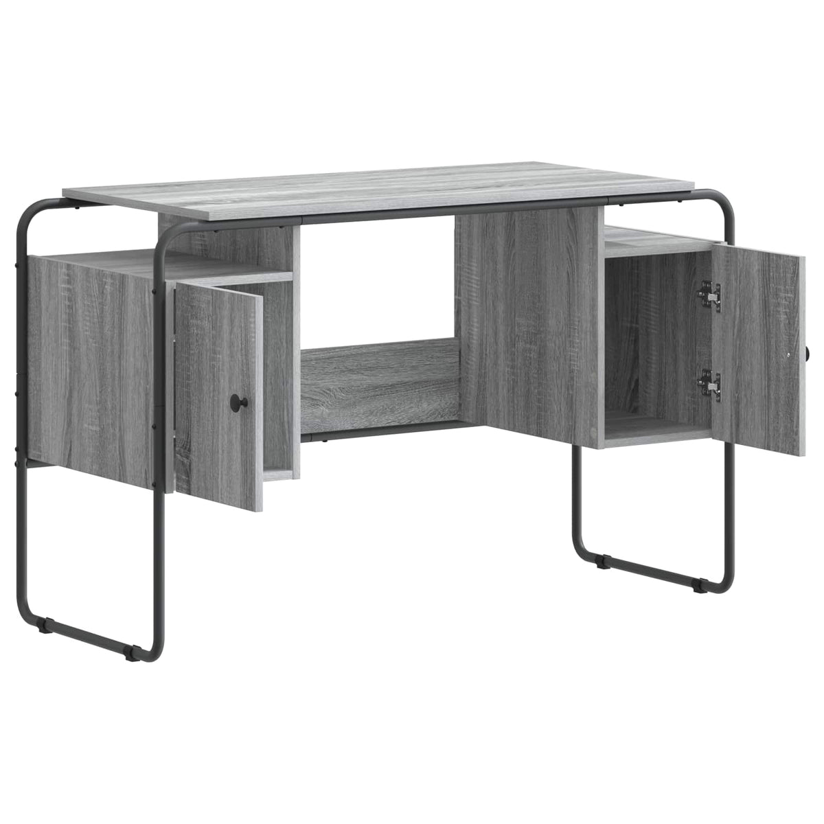 Bureau met opbergruimte Grijs Sonoma 120 x 50.5 x 75.5 cm