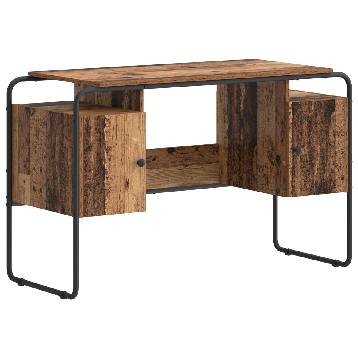Bureau met opbergruimte Oud hout 120 x 50.5 x 75.5 cm