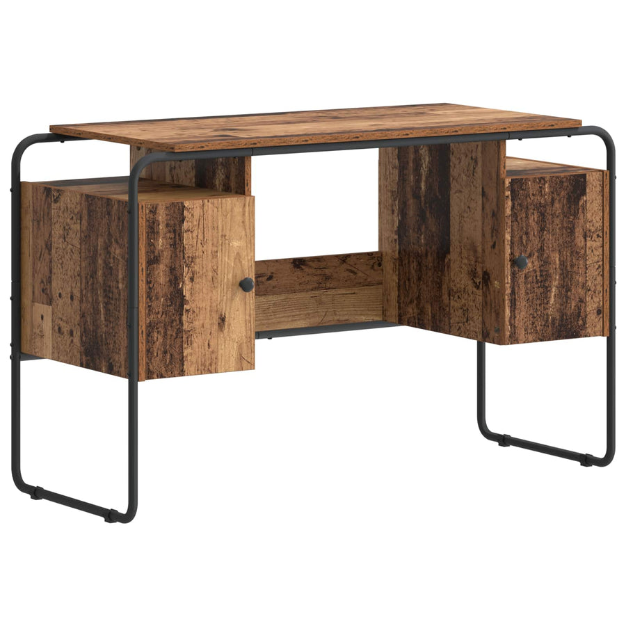 Bureau met opbergruimte Oud hout 120 x 50.5 x 75.5 cm