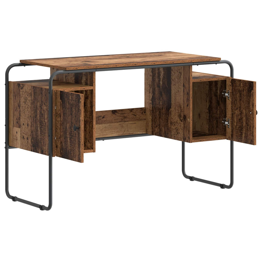 Bureau met opbergruimte Oud hout 120 x 50.5 x 75.5 cm
