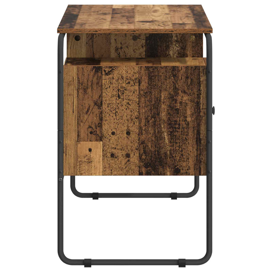 Bureau met opbergruimte Oud hout 120 x 50.5 x 75.5 cm