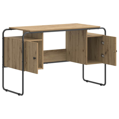 Bureau met opbergruimte Artisanaal eiken 120 x 50.5 x 75.5 cm