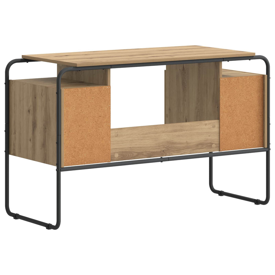 Bureau met opbergruimte Artisanaal eiken 120 x 50.5 x 75.5 cm