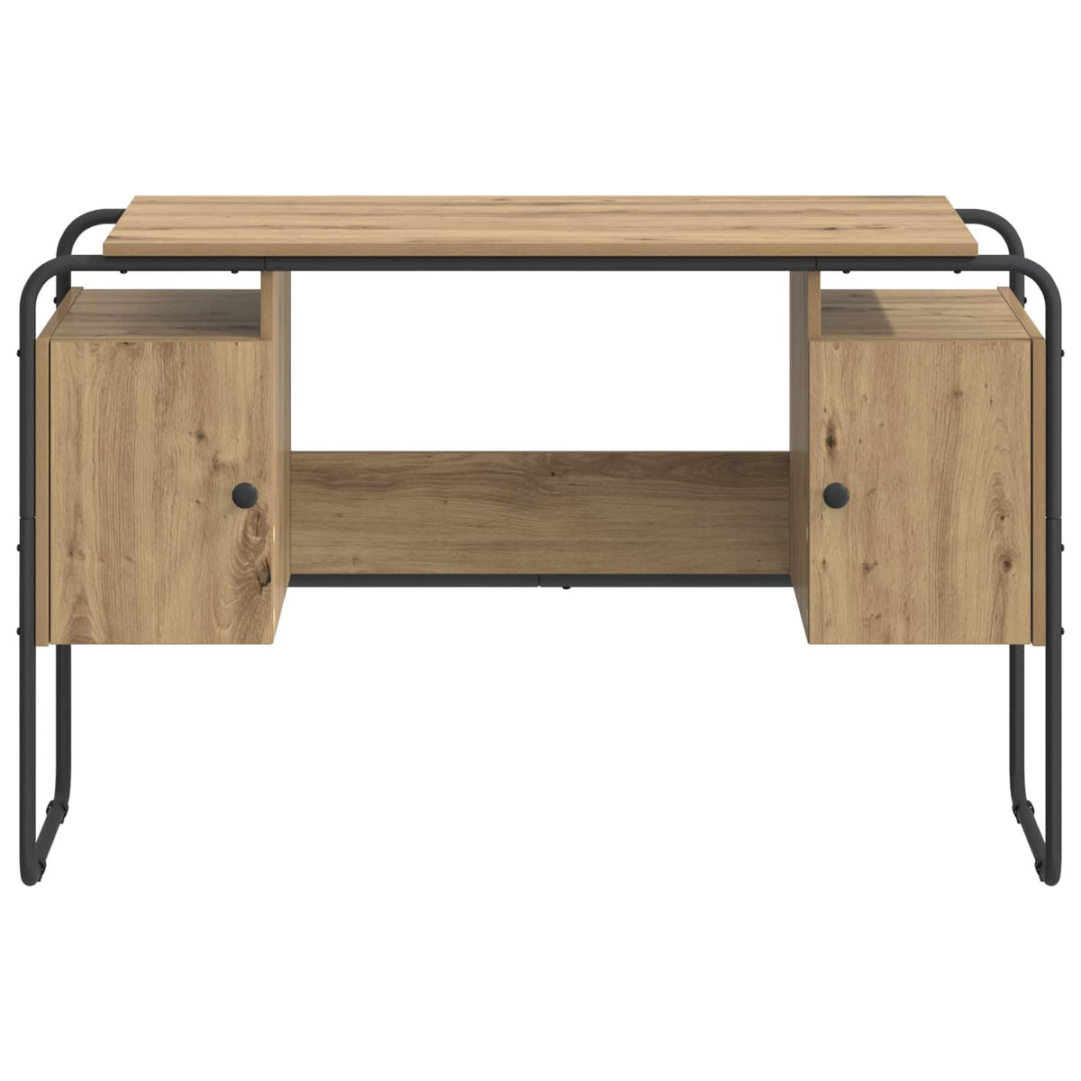 Bureau met opbergruimte Artisanaal eiken 120 x 50.5 x 75.5 cm