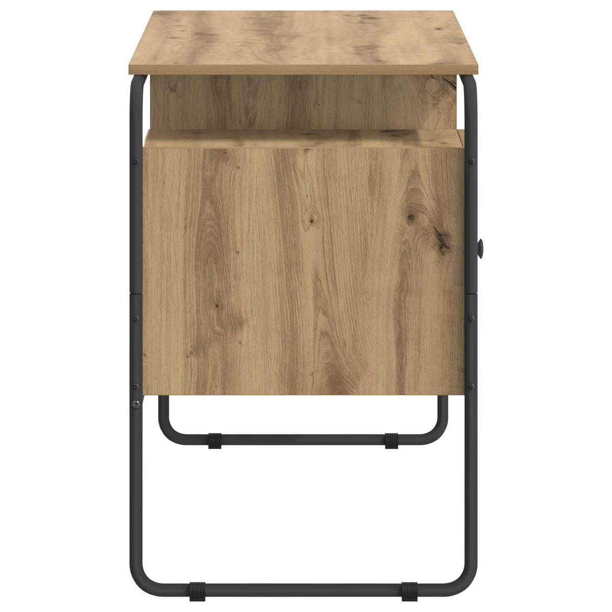 Bureau met opbergruimte Artisanaal eiken 120 x 50.5 x 75.5 cm