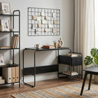 Bureau zwart eiken 131,5x50x75,5 cm met lade
