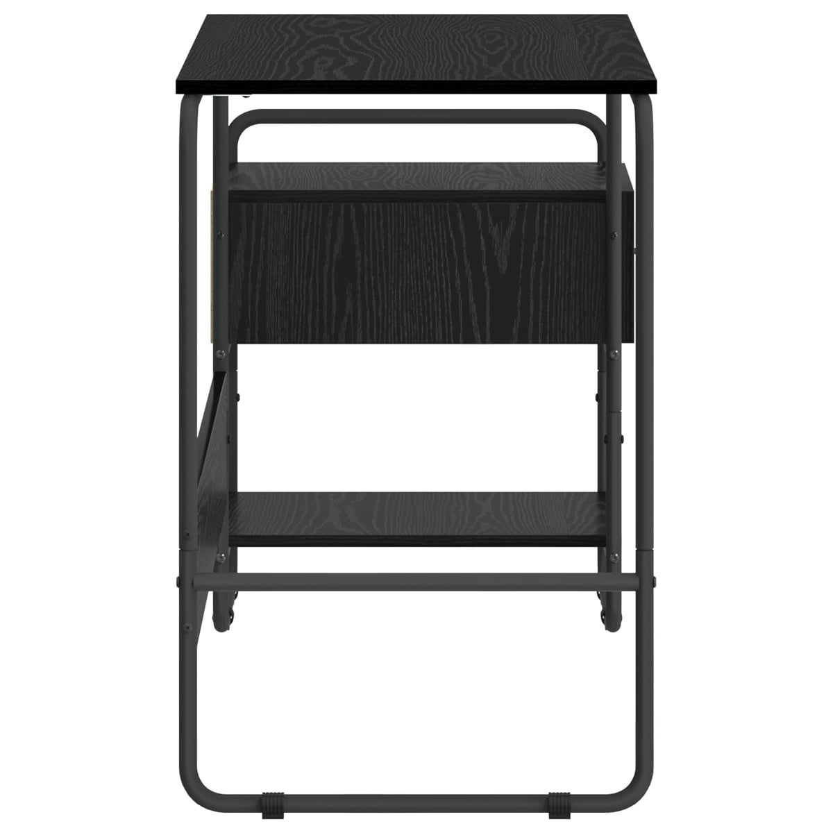 Bureau met opbergruimte Zwart eiken 131,5 x 50 x 75,5 cm