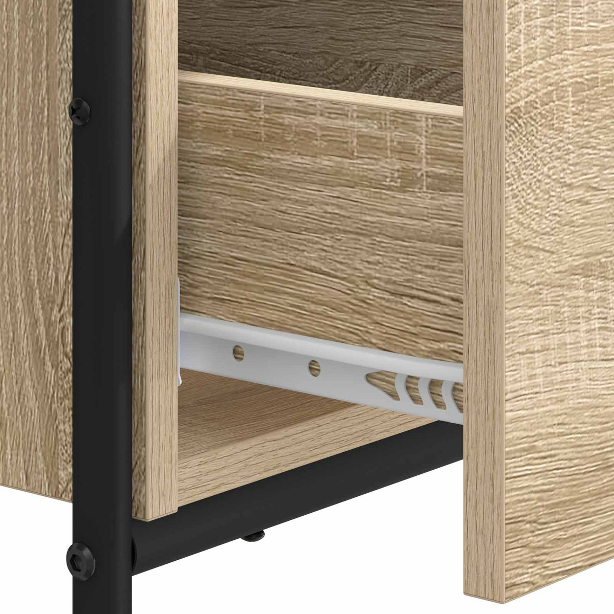 Bureau met opbergruimte Sonoma Eiken 131,5 x 50 x 75,5 cm