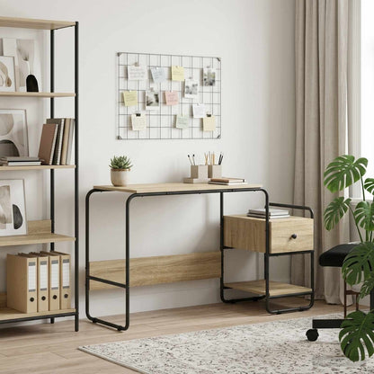 Bureau met opbergruimte Sonoma Eiken 131,5 x 50 x 75,5 cm