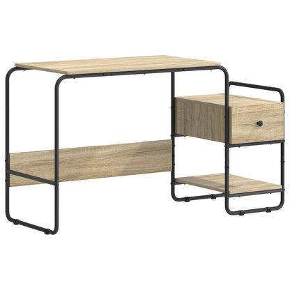 Bureau met opbergruimte Sonoma Eiken 131,5 x 50 x 75,5 cm