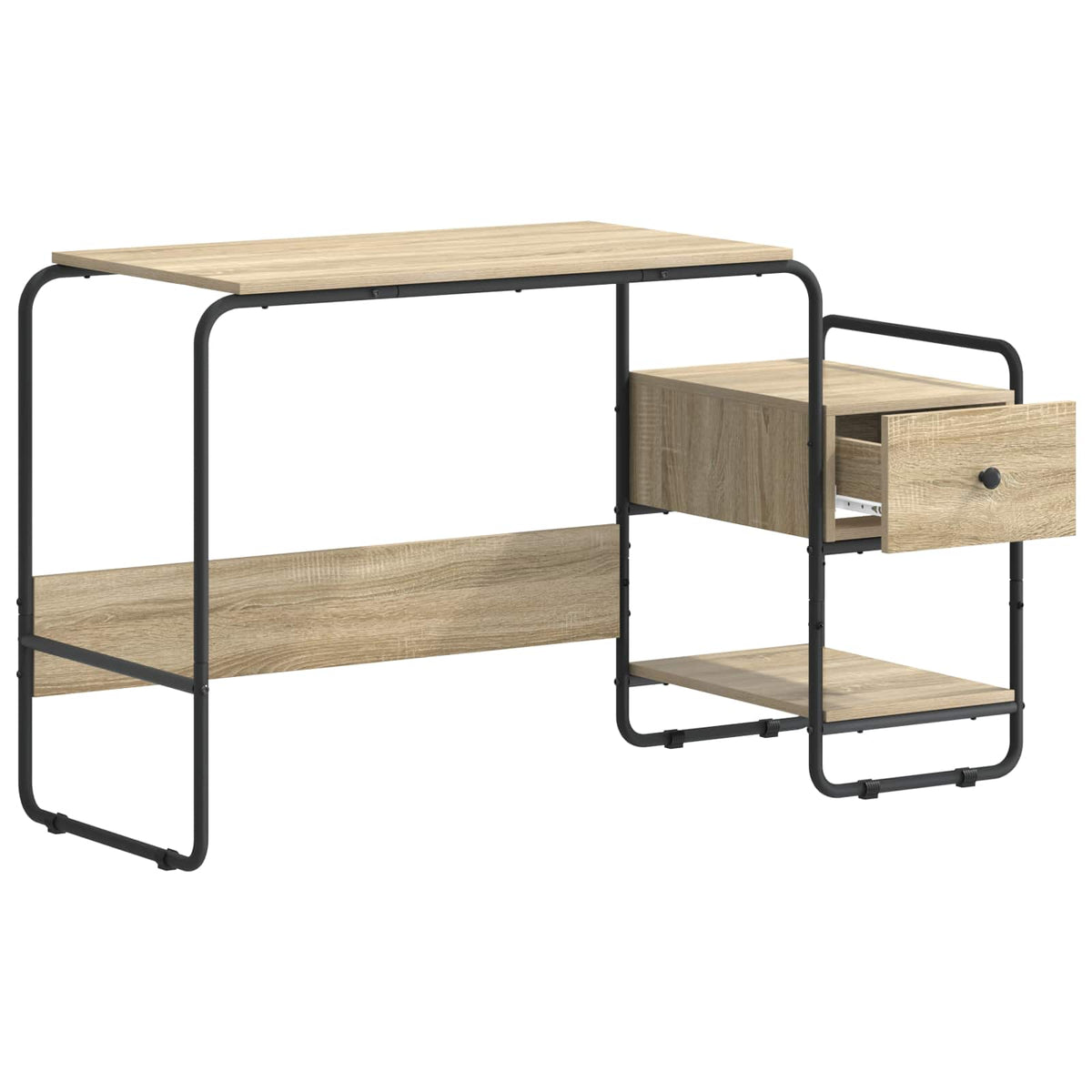 Bureau met opbergruimte Sonoma Eiken 131,5 x 50 x 75,5 cm