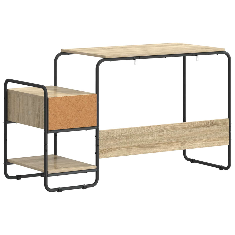 Bureau met opbergruimte Sonoma Eiken 131,5 x 50 x 75,5 cm