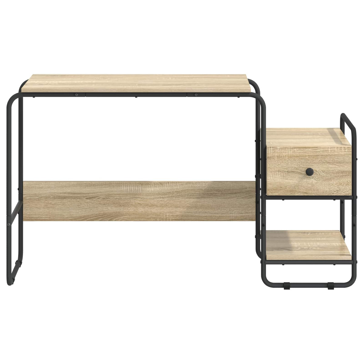 Bureau met opbergruimte Sonoma Eiken 131,5 x 50 x 75,5 cm