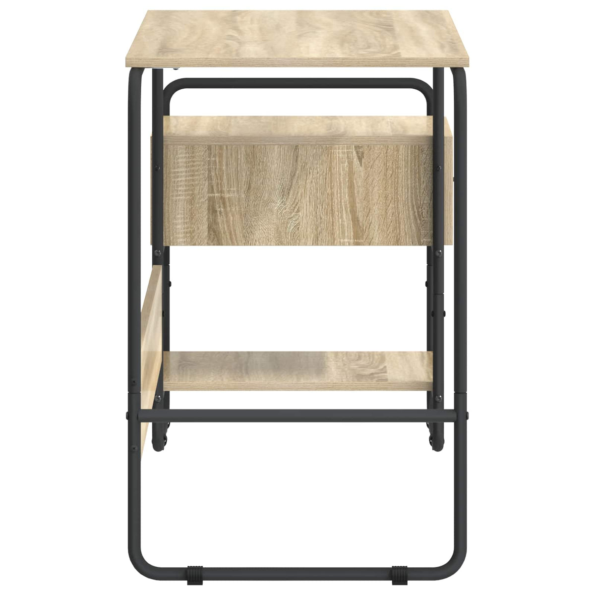 Bureau met opbergruimte Sonoma Eiken 131,5 x 50 x 75,5 cm