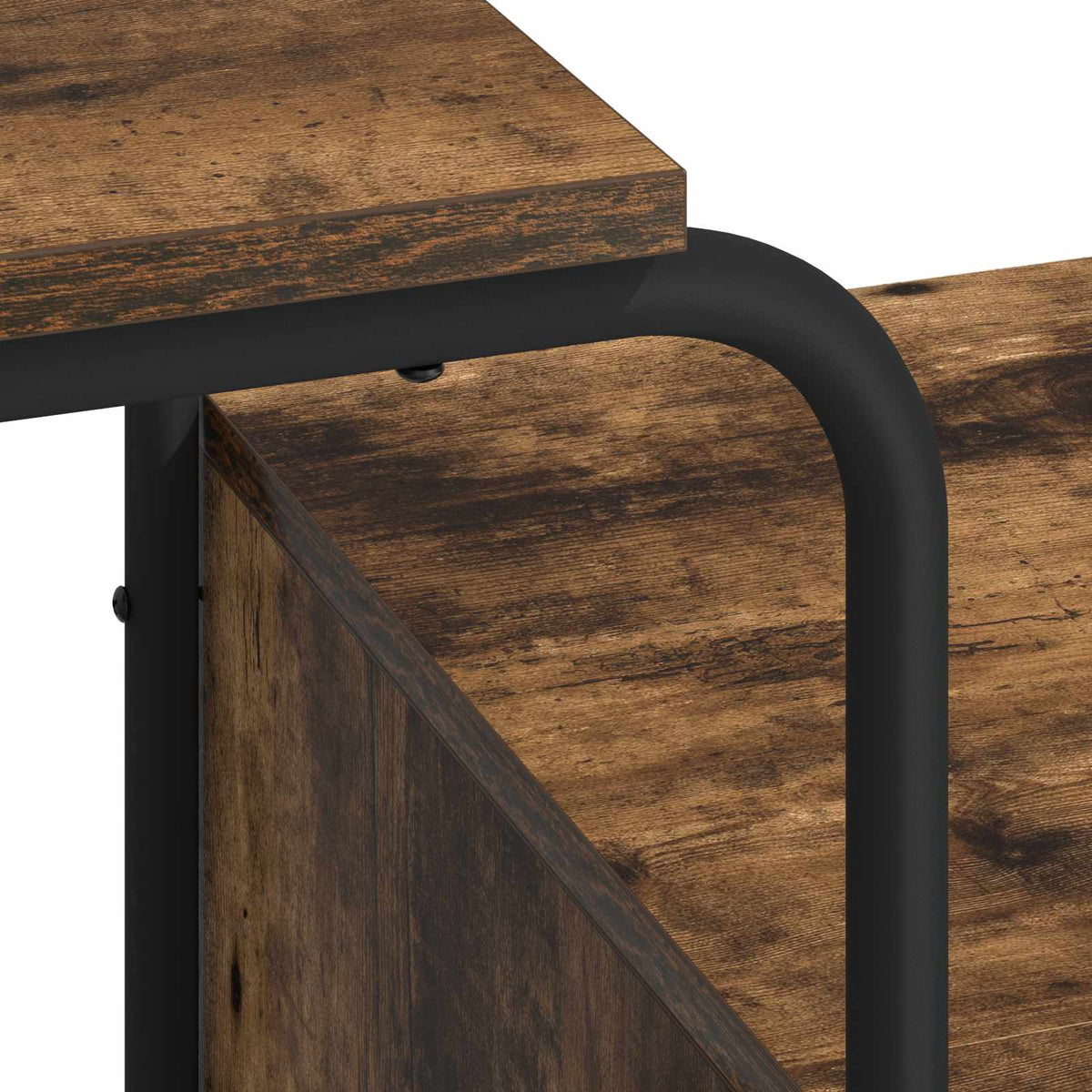 Bureau met opbergruimte Gerookt eiken 131,5 x 50 x 75,5 cm