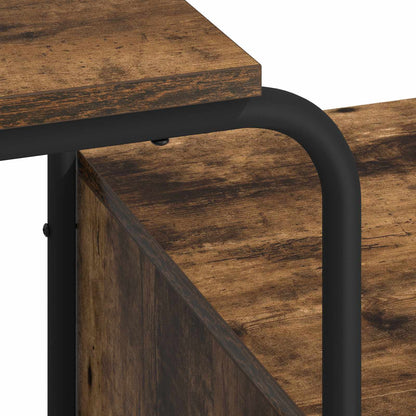 Bureau met opbergruimte Gerookt eiken 131,5 x 50 x 75,5 cm