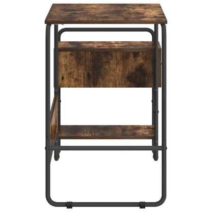 Bureau met opbergruimte Gerookt eiken 131,5 x 50 x 75,5 cm