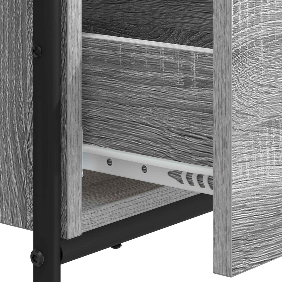 Bureau met opbergruimte Grijs Sonoma 131,5 x 50 x 75,5 cm