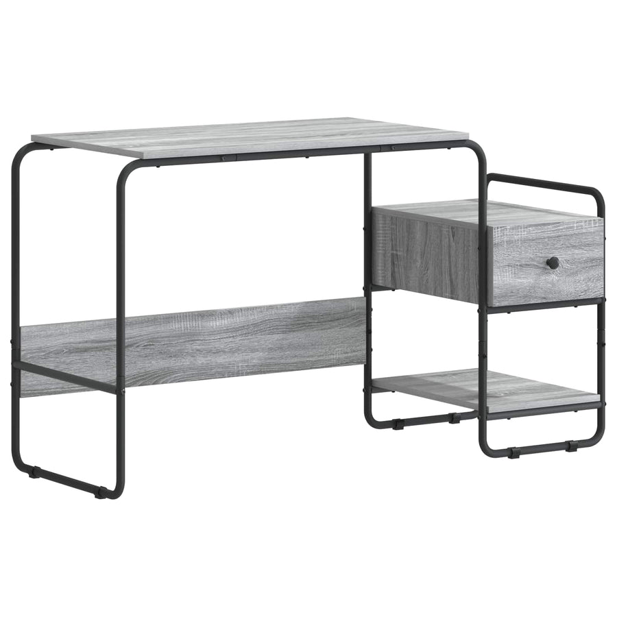 Bureau met opbergruimte Grijs Sonoma 131,5 x 50 x 75,5 cm