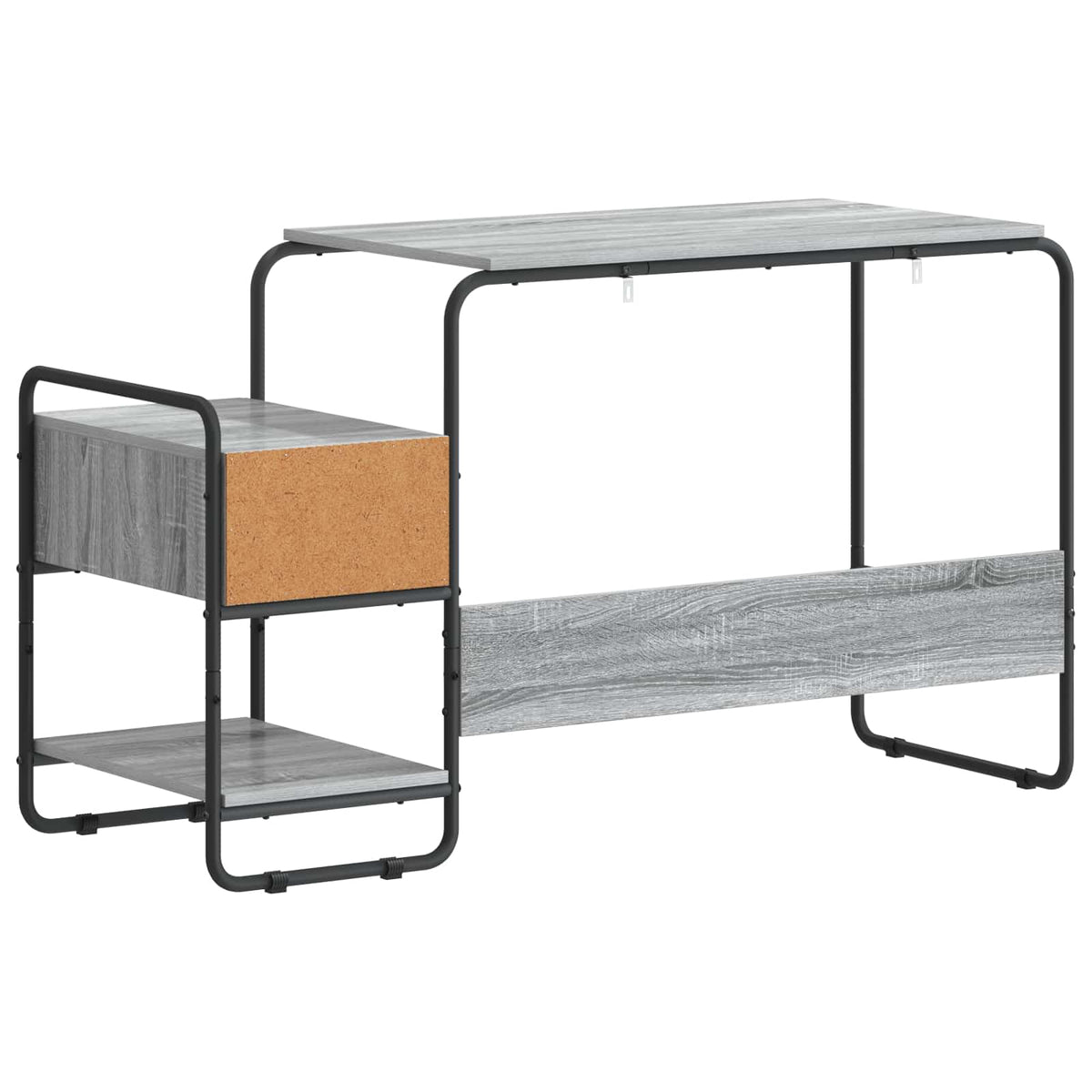 Bureau met opbergruimte Grijs Sonoma 131,5 x 50 x 75,5 cm
