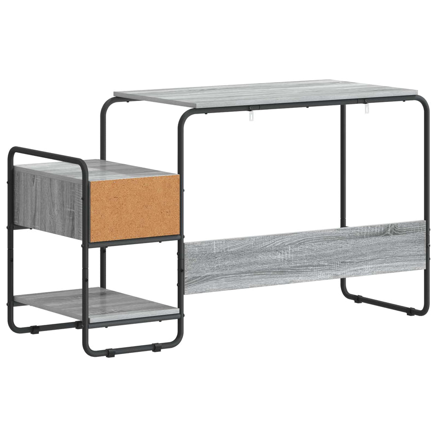 Bureau met opbergruimte Grijs Sonoma 131,5 x 50 x 75,5 cm