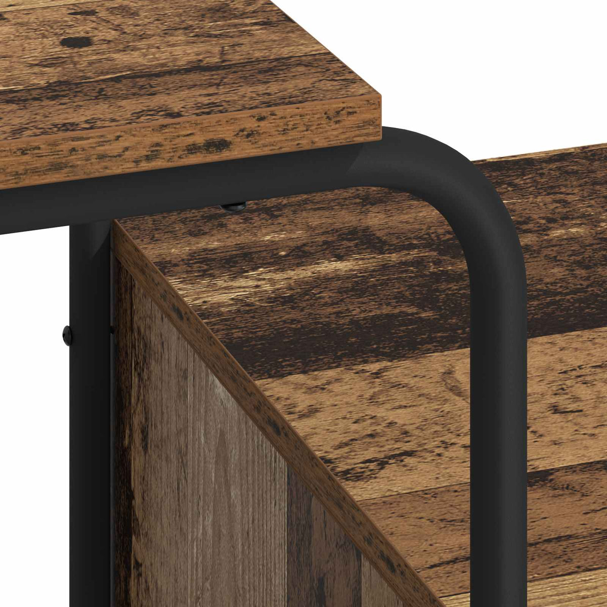 Bureau met opbergruimte Oud hout 131,5 x 50 x 75,5 cm