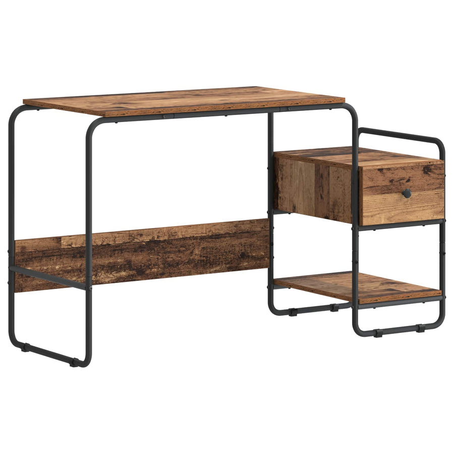 Bureau met opbergruimte Oud hout 131,5 x 50 x 75,5 cm