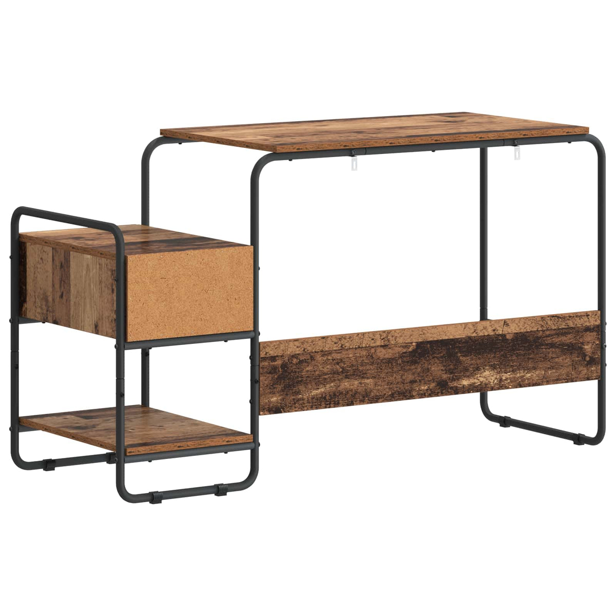 Bureau met opbergruimte Oud hout 131,5 x 50 x 75,5 cm