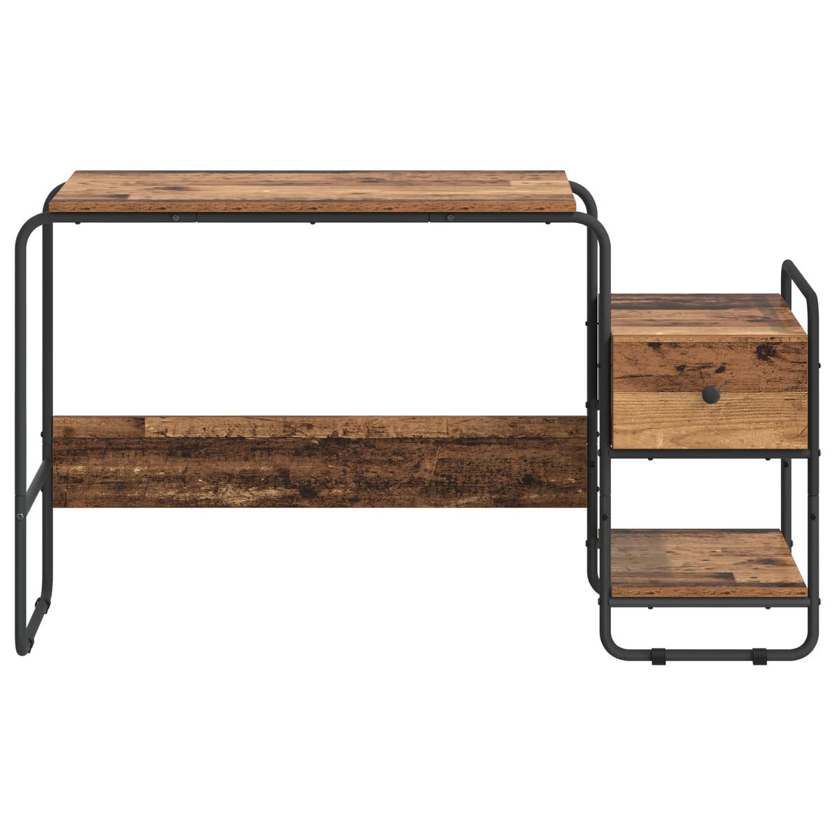 Bureau met opbergruimte Oud hout 131,5 x 50 x 75,5 cm