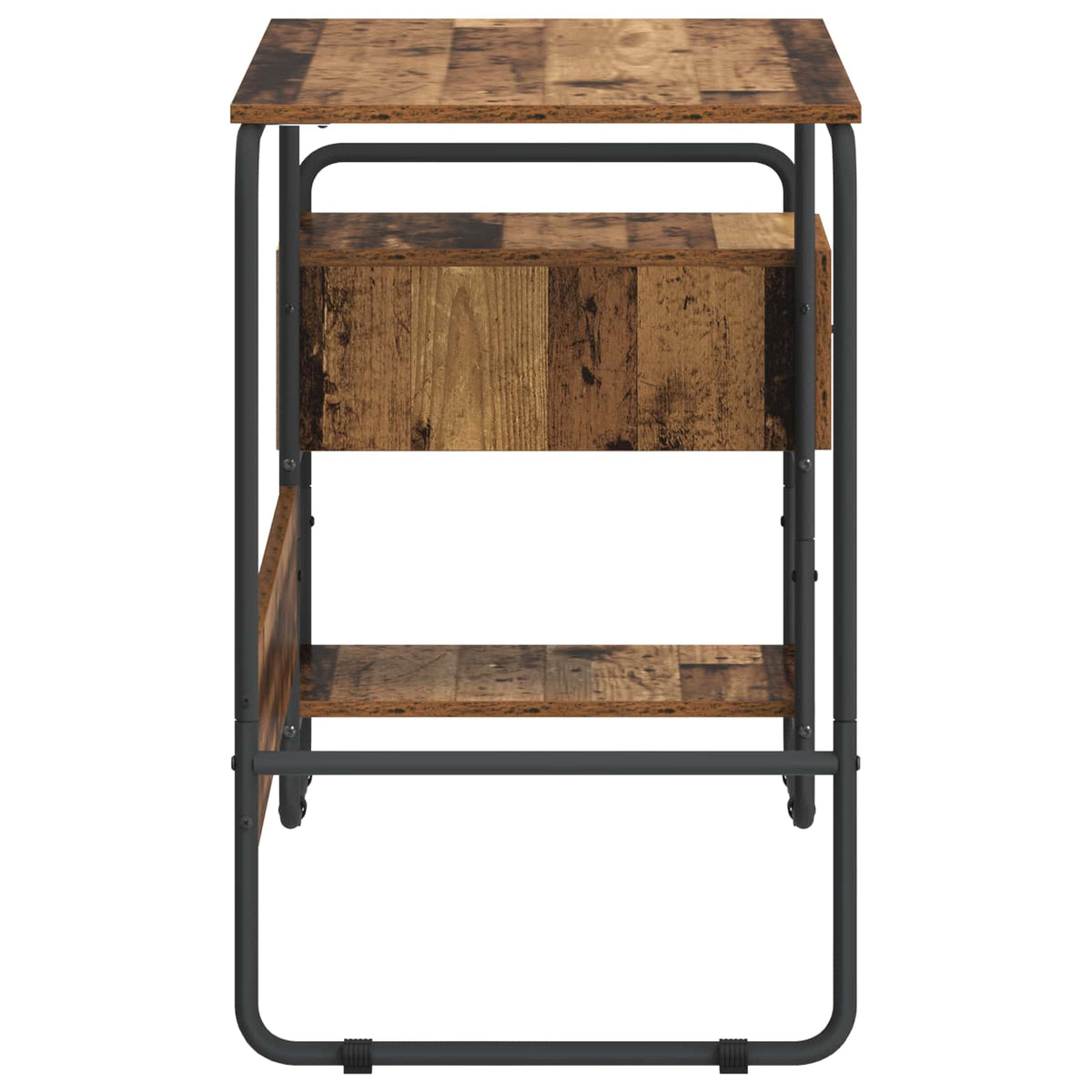 Bureau met opbergruimte Oud hout 131,5 x 50 x 75,5 cm