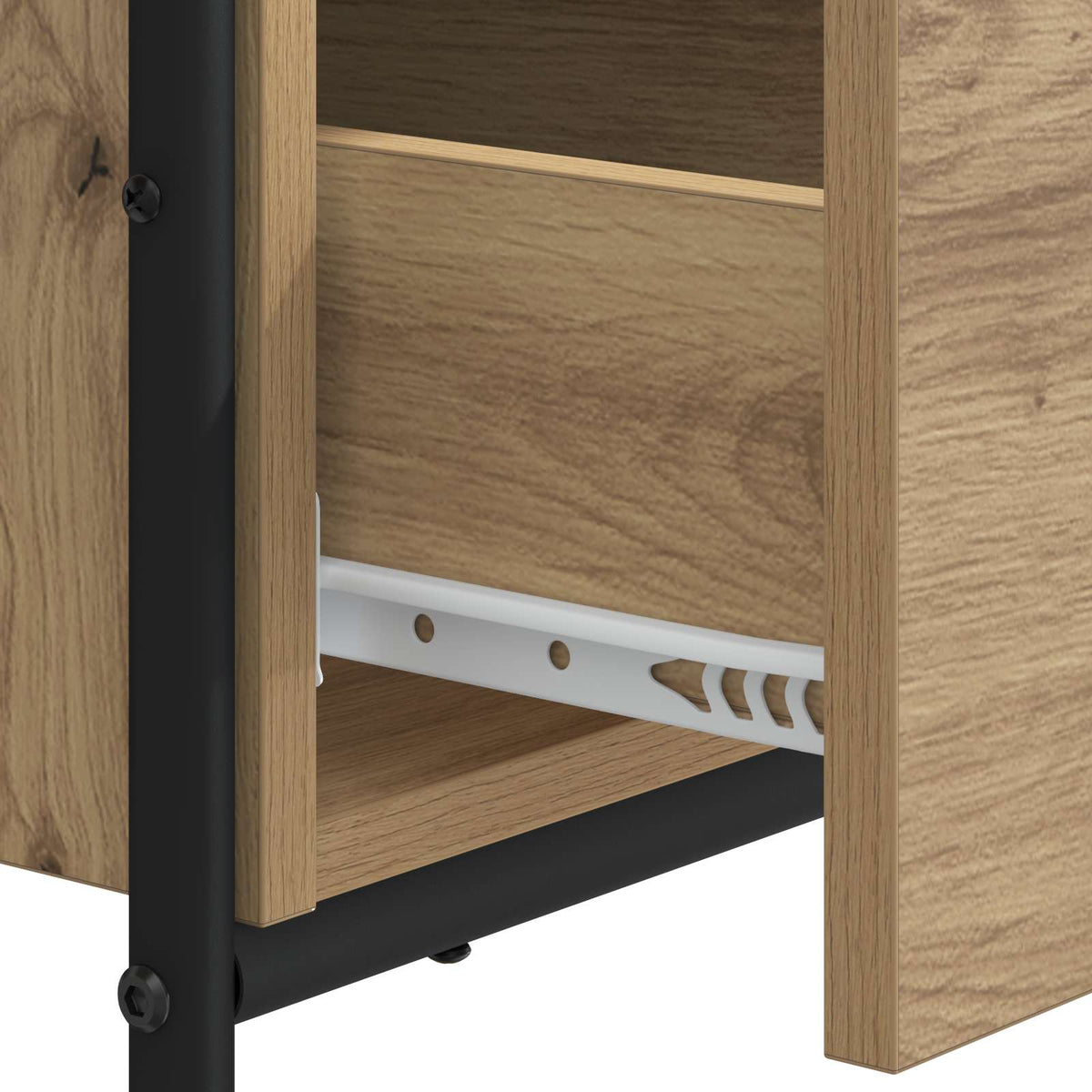 Bureau met opbergruimte Artisanaal eiken 131,5 x 50 x 75,5 cm