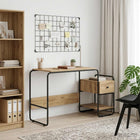 Bureau met opbergruimte Artisanaal eiken 131,5 x 50 x 75,5 cm