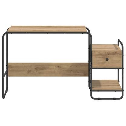 Bureau met opbergruimte Artisanaal eiken 131,5 x 50 x 75,5 cm