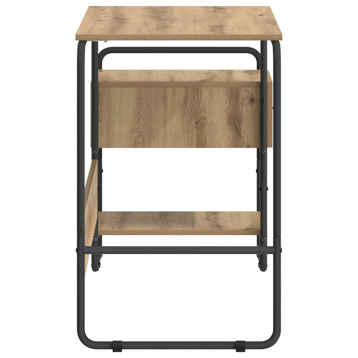 Bureau met opbergruimte Artisanaal eiken 131,5 x 50 x 75,5 cm